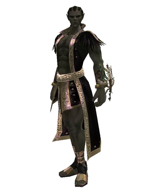 Dynasty Sigil on a male Orc mystic, front view