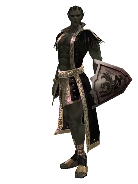 Eldarake on a male Orc mystic, front view