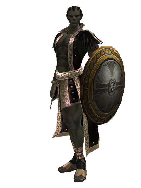 Mia Shield on a male Orc mystic, front view