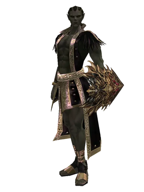 Vesper Shield on a male Orc mystic, front view