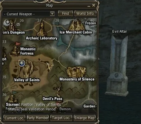 Evil Altar в Lineage 2 Interlude
