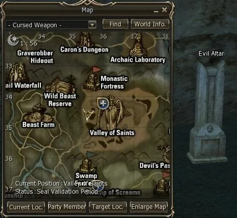 Evil Altar в Lineage 2 Scryde
