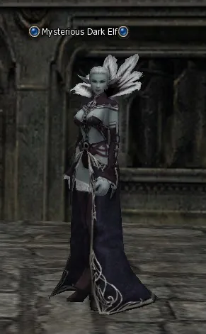Mysterious Dark Elf in Lineage 2 Interlude