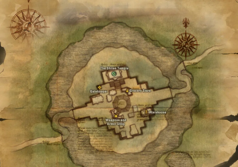 Где находится Tetrarch Thifiell: карта Dark Elf Village