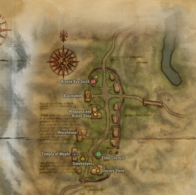 Где находится Iron Gate's Lockirin: карта Dwarven Village