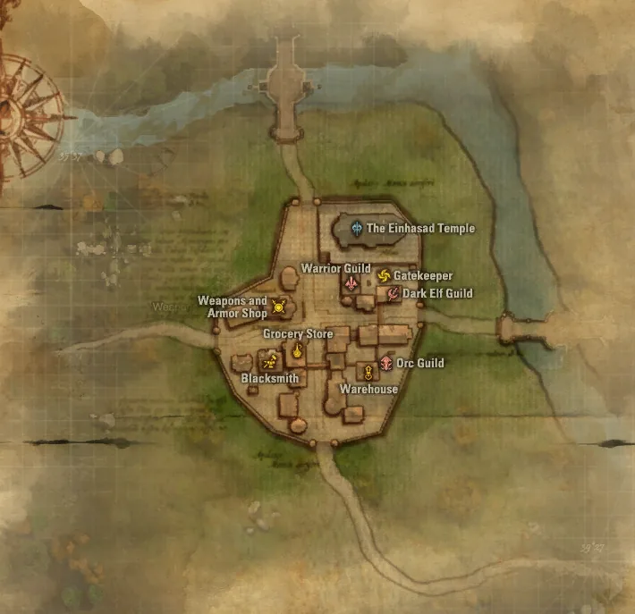 Where to find Trader Simplon: map of Town of Gludio