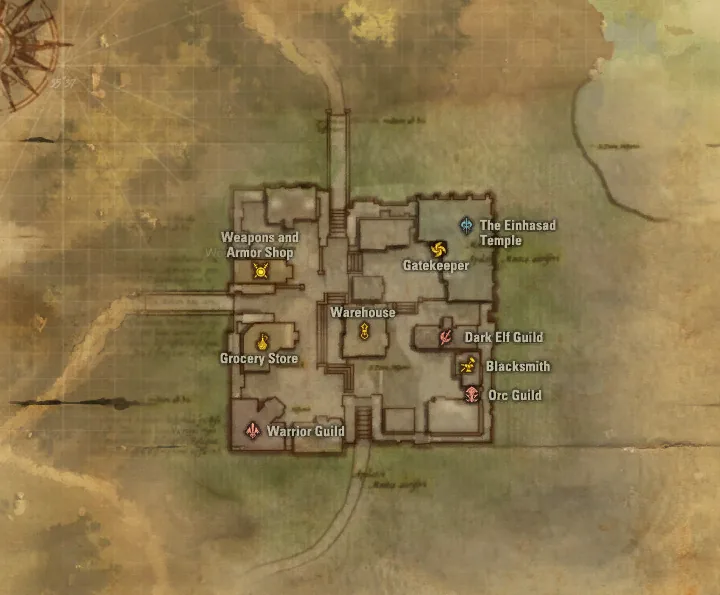 Где находится Duelist Kaien: карта Town of Oren