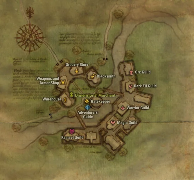 Where to find Berix: map of Hunters Village